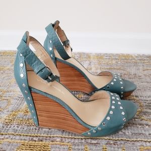 Brand New Via Spiga Wedge Sandals, Size 7